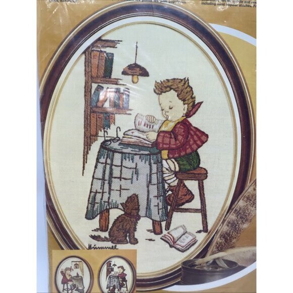Hummel Book Lore 0770 Needlecraft Stitchery Kit National Paragon Corp Vintage - Picture 2 of 10